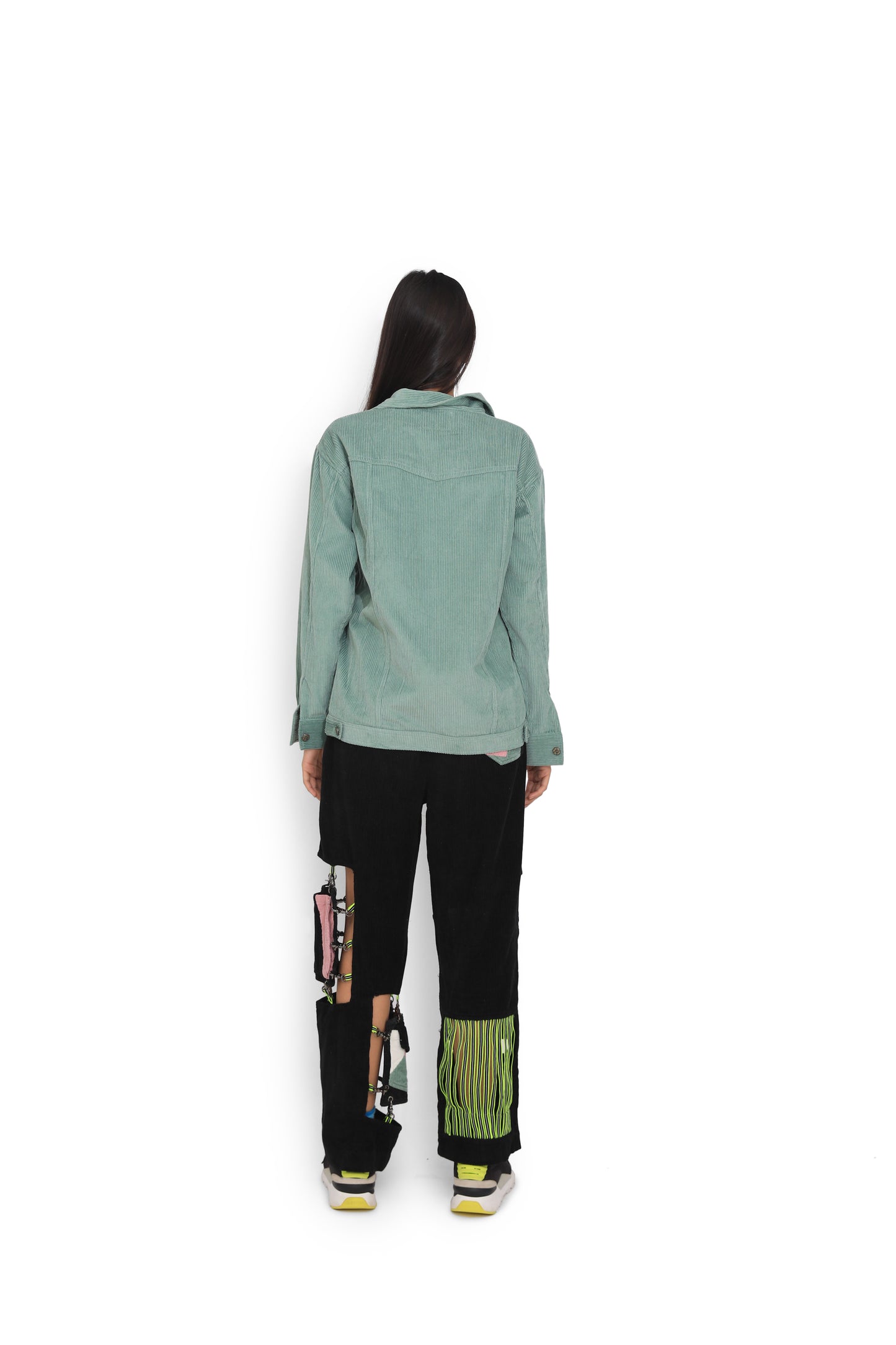 Black Hollow Cut Track Pants