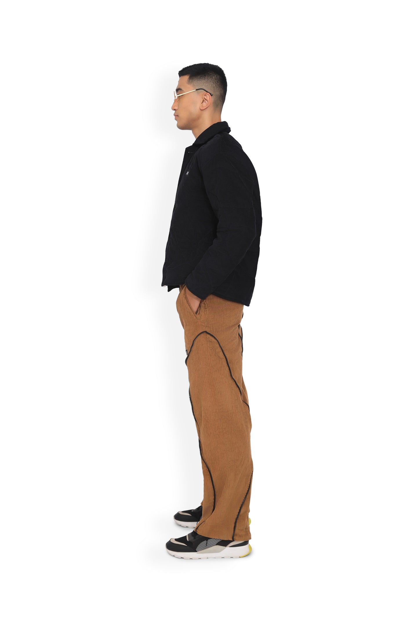 Brown Zip Detailed Track Pant