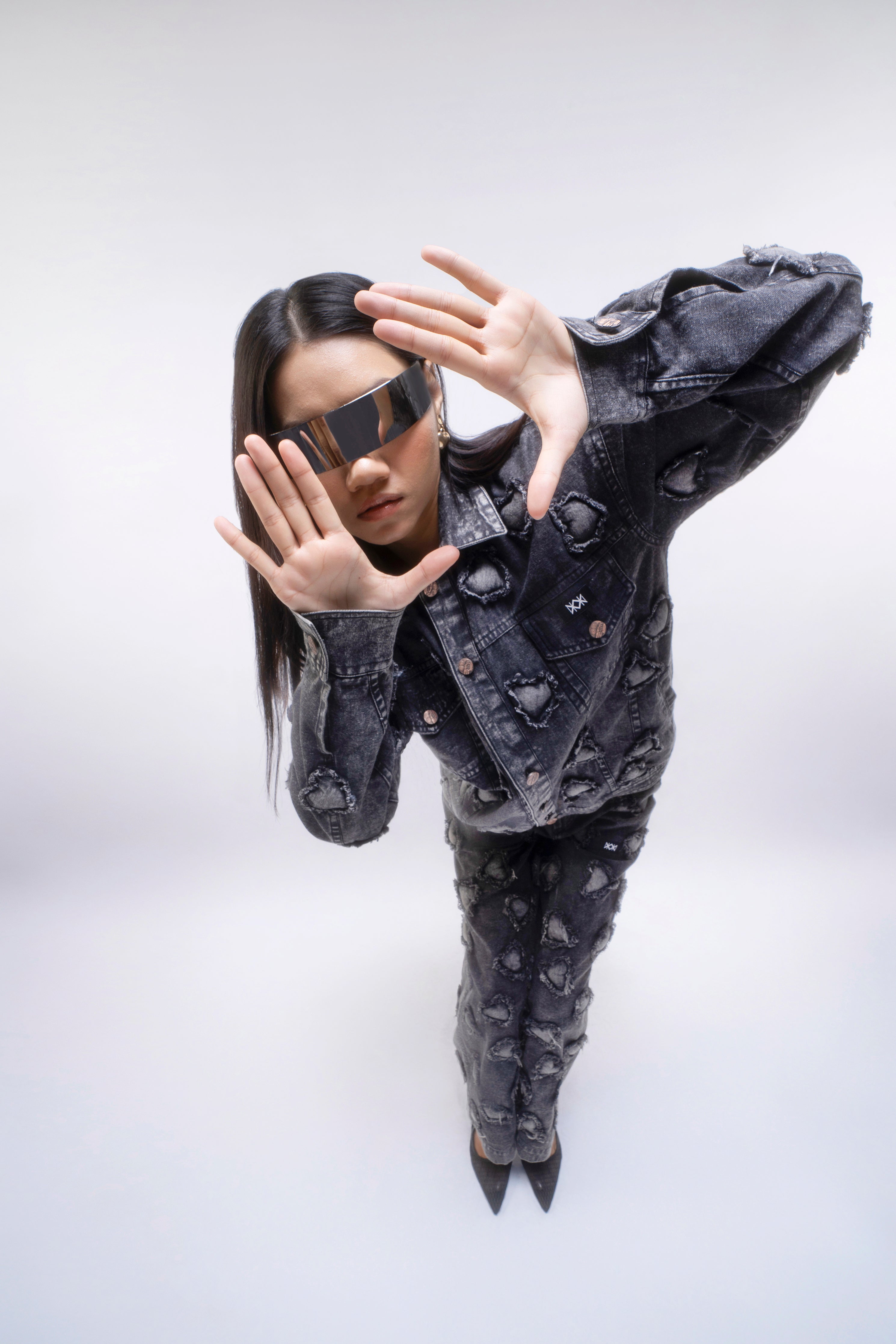 【deres】5th secret heart shirt jacket Denim Heart Jacket | House of DK