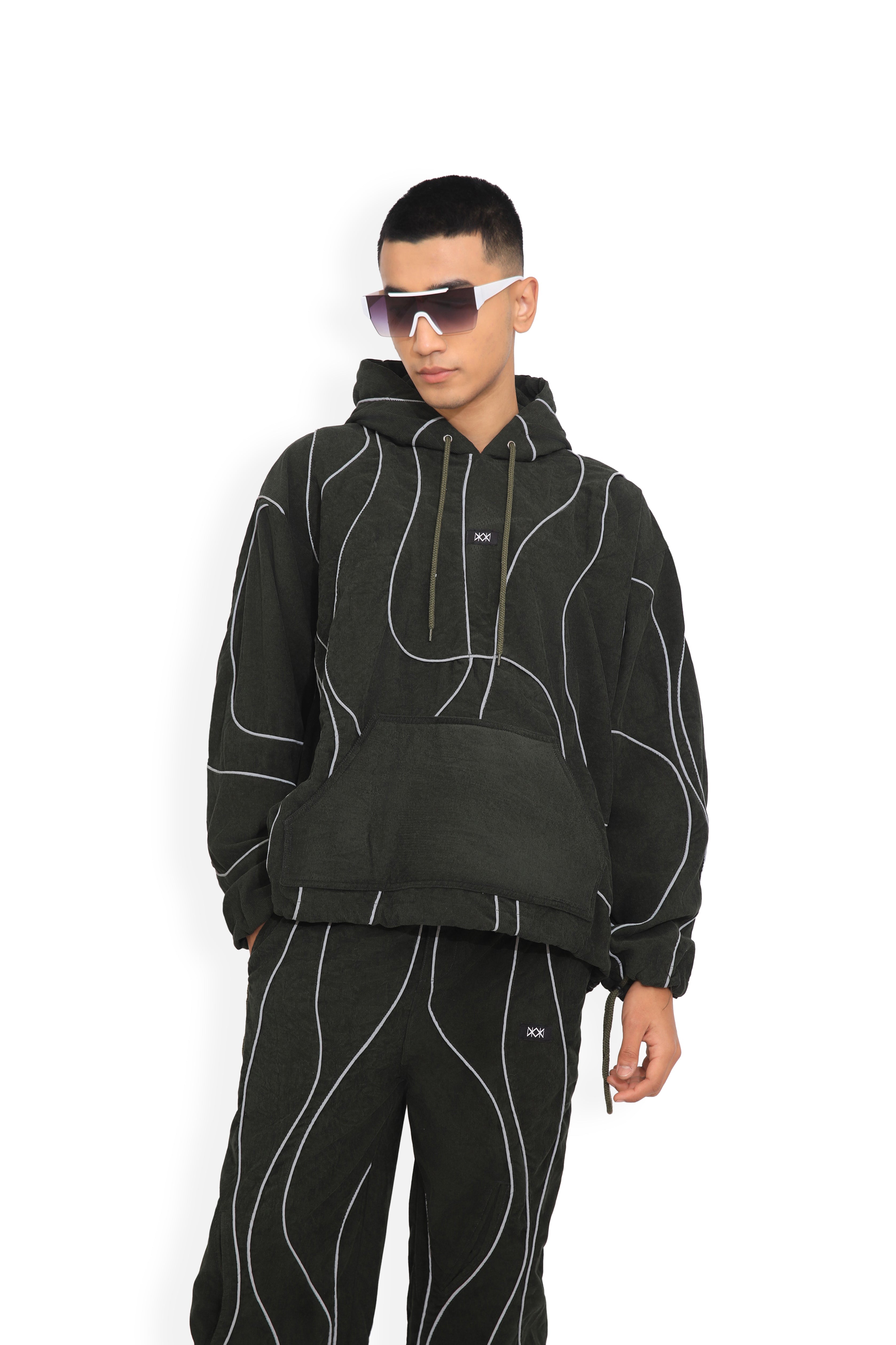 Boy's Lightning Pattern Outfit Trendy Hoodie Track Pants Set - Temu United  Arab Emirates