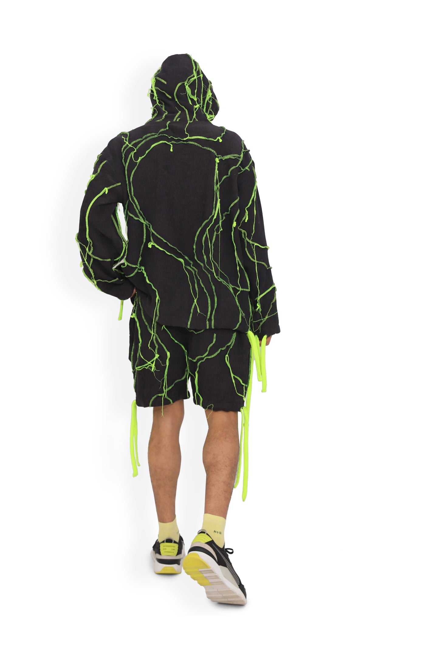Grey Threaded Map Hoodie